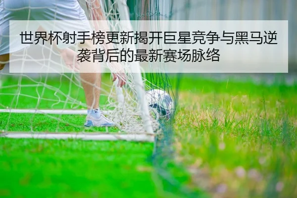 世界杯射手榜更新揭开巨星竞争与黑马逆袭背后的最新赛场脉络